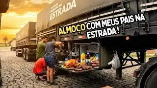 FAMILIA NA ESTRADA: ALMOÇO NO VOLVO FH 🚛❤️