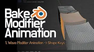 How to Bake Modifier Animation in Blender / 1. Wave Modifier Animation to Shape Keys!