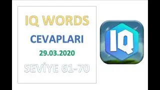 IQ Words - Kelime Oyunu Level 61 62 63 64 65 66 67 68 69 70 Cevapları