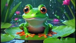 Croaky the Frog Sings in Rain | Fun Animal Song for Kids