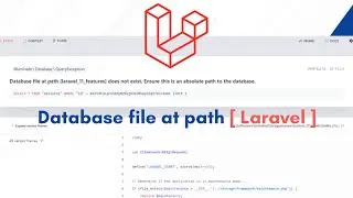 Laravel 11 Session drive issue | Database file at path laravel does not exist | Php Laravel