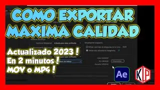 🔥 Como EXPORTAR en After Effects 🔥 Como RENDERIZAR en ALTA CALIDAD y en MP4