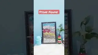 #Idea with stone#Wall Art #Diy Frame#shorts#Stone Frame🖼