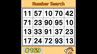【JimmyPuzzle】 Keep Your Brain Young with Fun Puzzles! 《Number Search｜Brain Training》 #169