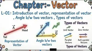 L-01: introduction to Vectors,representation of vector , Angle b/w two vectors , Types of vectors.