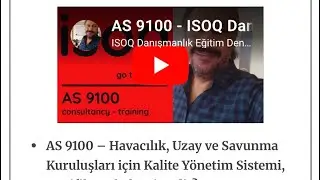 AS 9100 nedir, sorular, cevaplar, yorumlar vb.