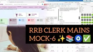 RRB CLERK MAINS MOCK-6 ✨📚🧿 short analysis.. what blunder I did in it🥵#education #banking #rrb #ibps 