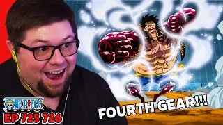 Gear Fourth! One Piece Reaction - Episode 725 & 726