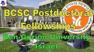 BCSC Postdoctoral Fellowships 2020-2021 in Ben-Gurion University, Israel :Researchersjob