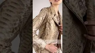 Python leather jacket