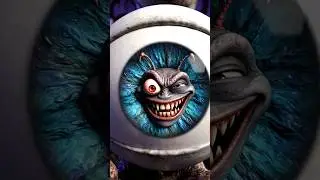 3D Surreal Cartoon Animation Eyeball Drop & Monster Face Reveal
