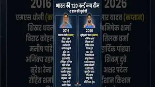 India's T20 world cup squad 2016 and 2026#msdhoni #suryakumaryadav
