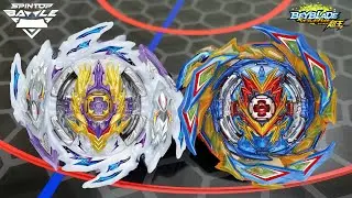 VALT VS LUI! Brave Valkyrie VS Rage Longinus Anime Battle in Real Life! Beyblade Burst Sparking