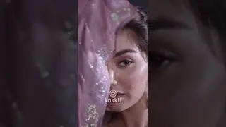 Koskii's Taara Collection: Ultra-Chic Mauve Swarovski Semi Crepe Designer Saree