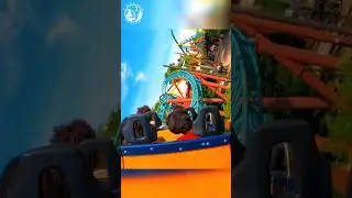 Roller Coaster TURNS BACKWARDS Mid - Ride! 🐍 Cobras Curse! #rollercoaster #viral #shorts #subscribe