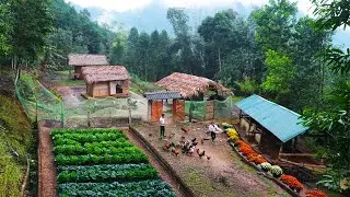 A young couple left the city to become farmers, living a self-sufficient life in the forest