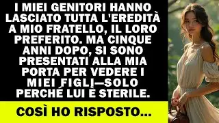 I MIEI GENITORI HANNO LASCIATO TUTTA L'EREDITÀ A MIO FRATELLO, IL LORO PREFERITO