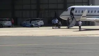 'Roger Federer. Family. Private Jet. Melbourne, Australia. 15MOF
