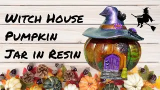 #106 Resin Pumpkin Witch House With Added Embellishments #letsresin  #temu