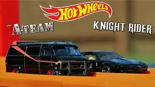 Hot Wheels Knight Rider KITT vs The A Team Van fun race