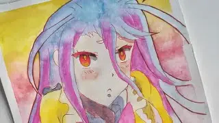 Drawing a shiro from no game no life.