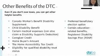 Disability Tax Credit  by Disability Alliance BC