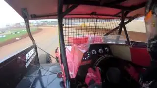Chris Hile 5H Big Block Modified - The Dirt Track at Charlotte 11-8-15 - Heat Race 8 laps - 4th