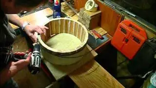 Gluing up the stave drum shell
