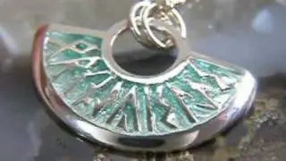 Enamel set sterling silver celtic necklace DSF116