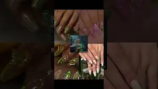 Tinker bell inspired nails inspos ✨💚 #nailtrends #nailobsessed #shorts #disney #nails #tinkerbell