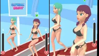 CAT WALK Strip game👙🍑💋(naked girls)|Sexy girls cat walk in bikini/ swimsuits|| Beach bikini body 👙💋💦