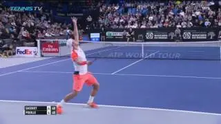 2017 Lucas Pouille serve