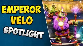 Emperor Velo - GAMEPLAY, All Skins, Voice lines & Winning Animation | Crash Team Racing Nitro Fueled