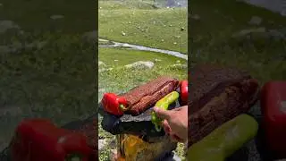 Juicy Steak Cooked on a Log in the Heart of Swedish Nature! #shorts #epiccooking #steakonthefire