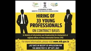 MIB Recruitment of Young Professionals | Mib.gov.in