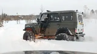 Проверяем как едет УАЗ на колесах IROK 39.5
