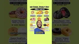 How To Get FREE Donuts On National Donut Day!! #nationaldonutday #freebies #mealdeal