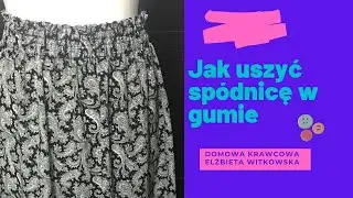 Prosta spódnica w gumie  jak uszyć DIY