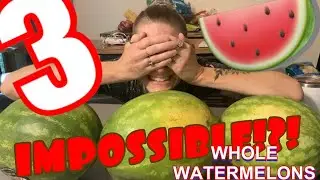 IMPOSSIBLE! GIRL EATS 3 WHOLE WATERMELONS | MELON RECORD | OVER 40 LBS GROSS WEIGHT | WOMAN VS FOOD