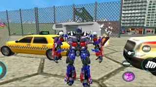 Optimus Prime Multiple Transformation Jet Robot Car Game  - Android Gameplay