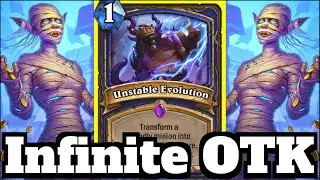 INFINITE Unstable Evolution OTK! Stormpike Quartermaster Combo! | Hearthstone