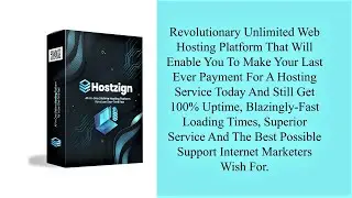 Hostzign Demo Video; Services, Best Hosting, Lifetime Hosting, Software, Service, Unlimited Domains,