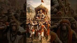 संकट मोचन की यात्रा #hanuman #ai  #sanatandharma #hindu #india #bajarangbali #shortsfeed #monkey