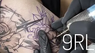 Mandala with Flowers Tattoo | Time lapse