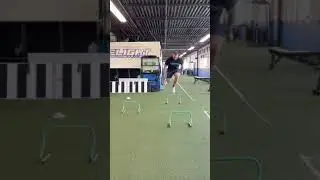 Single Leg Linear Hurdle Hop to Lateral Bound (Continuous)