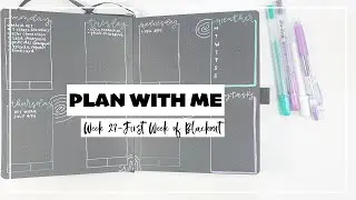 Plan With Me - Week 27 in My New Blackout Bullet Journal
