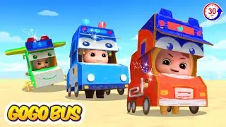 Hóa Trang Thành Ô Tô Cùng Cảnh Sát Trưởng GOGO Bus 🚔 Hoạt Hình Thiếu Nhi Vui Nhộn