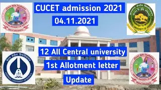 CUCET admission 2021 | Cucet 12 All Central university minimum cut off 2021 |