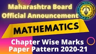 📢 Math (Commerce) Chapter Wise Marks Distribution 2021 | Paper Pattern | Class 12 | Maharashtra