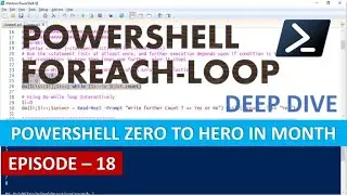 PowerShell Foreach Loop  | EP 18 | PowerShell Zero to Hero in Month
